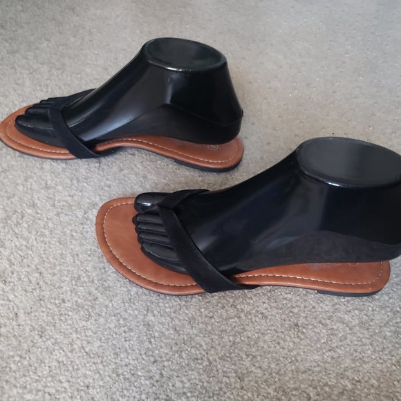 Charles Albert sandals Black sz 8 - Picture 1 of 11